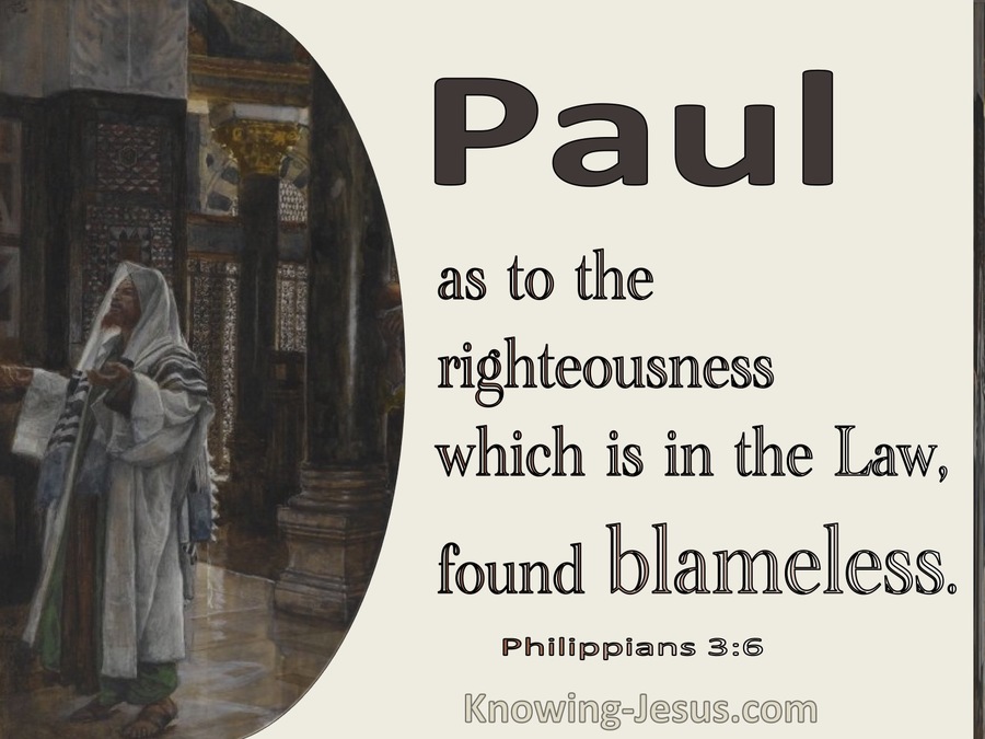 Philippians 3:6 As To Righteousness In The Law Blameless (cream) 